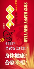 龙年春节新年竖形BANNER图片模板